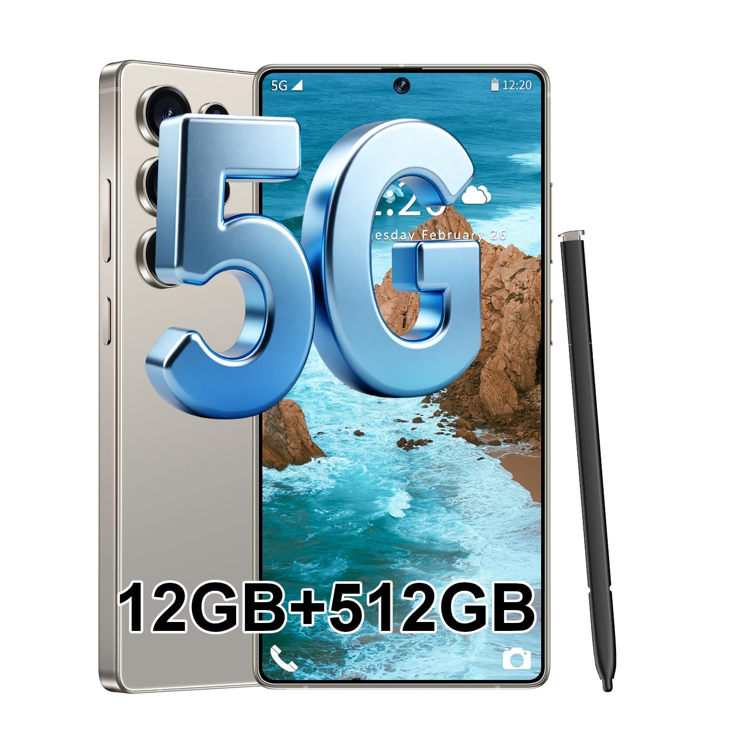 S25 Ultra 5G Unlocked Smartphone,12GB+512GB Fully Cell Phone for Android 14, 6.99" Unlock…