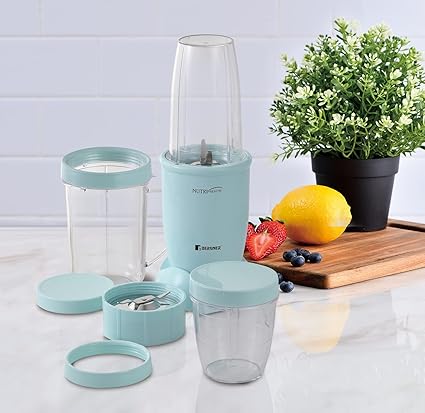 Bergner Nutri Health Blender 400W with 3 Jars, Blue