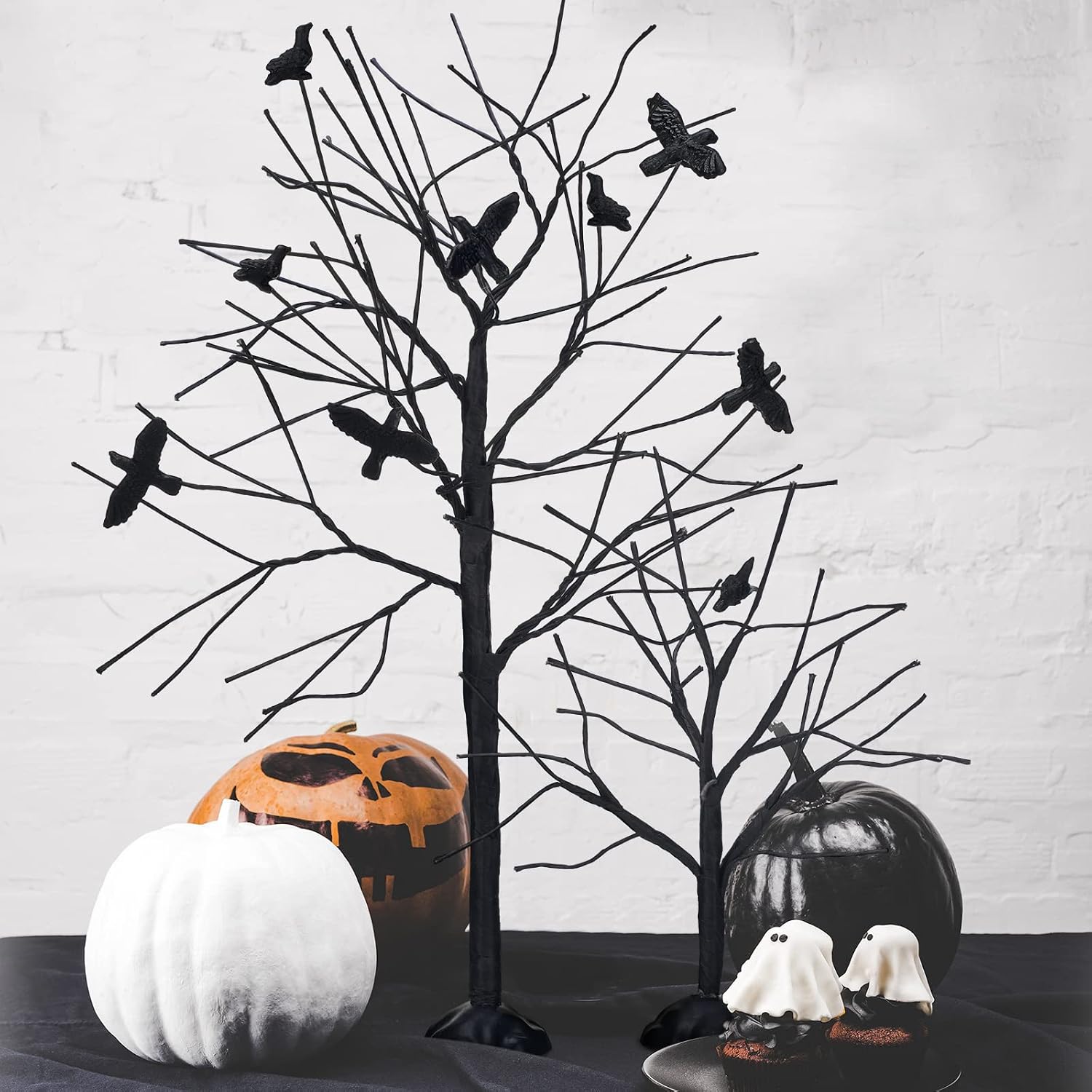 Amyhill 2 Pcs Halloween Village Trees Halloween Village Accessories image 2
