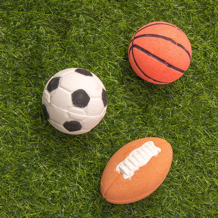 KASTU Gifts for Kids Bath Salt Balls,Basketball Bath Bombs,Moisturizing Dry Skin,Fizzy Spa,Bubble Bath Bomb Gifts for Kids Children Girl Boy