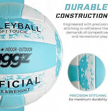 Biggz Beach Volleyball Soft Touch Official Size 5 (12 Pack) with (1) Ball Hand Pump