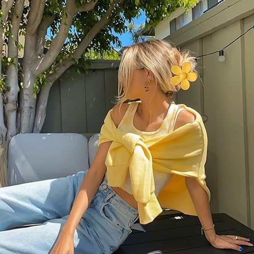 Miniatura 2 de Palksky Pinzas para el pelo de flores para mujeres, 10 unidades, bonitos clips de garra para cabello grueso, accesorios para el cabello de