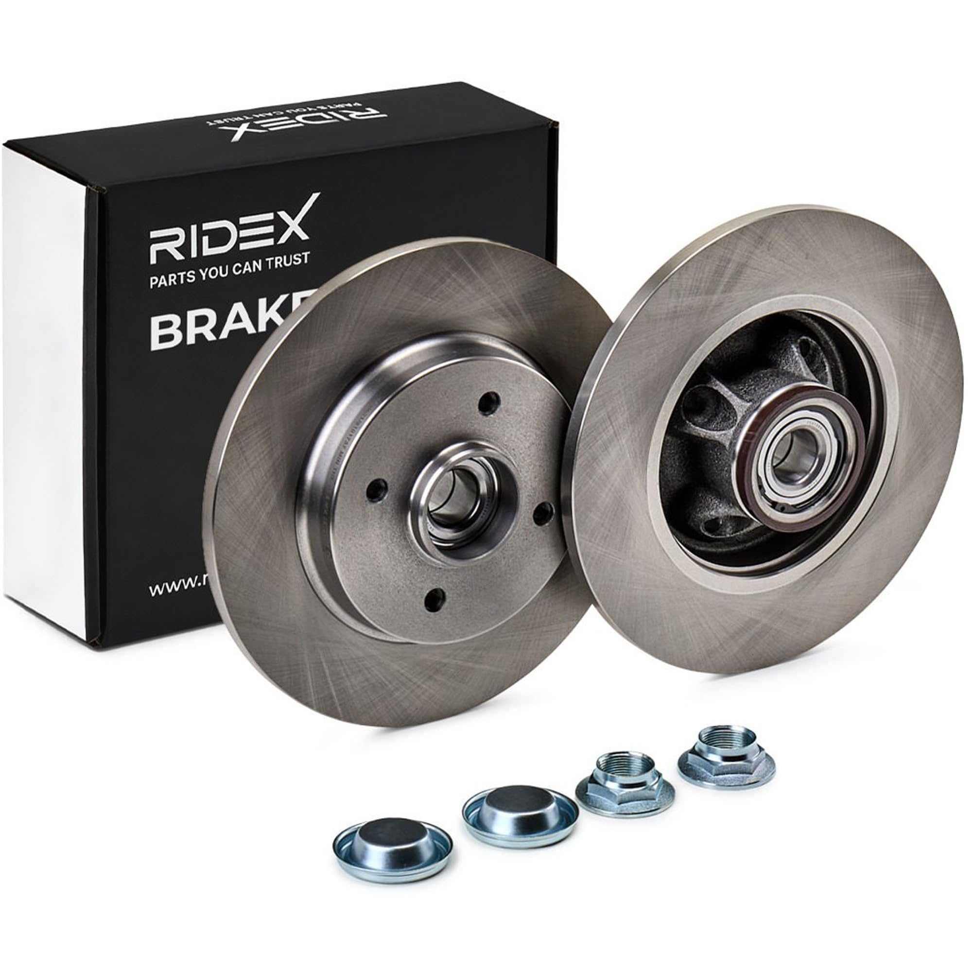 RIDEX 82B0700 2x Disco freno Posteriore con cuscinetto ruota Compatibilità con PEUGEOT 3008 0U