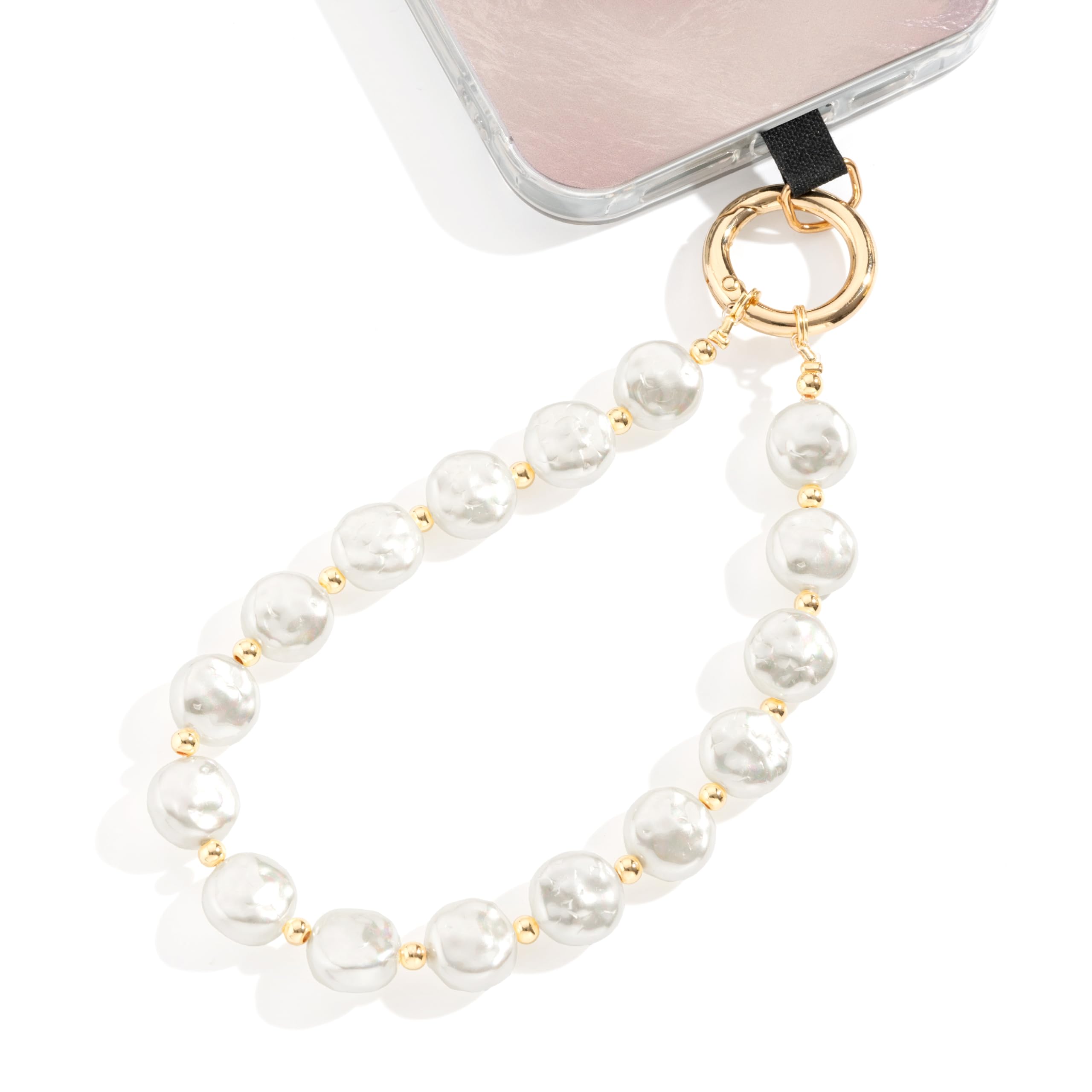 Amazon.com: Little Fire Craft Baroque Pearl Beaded Phone Wrist