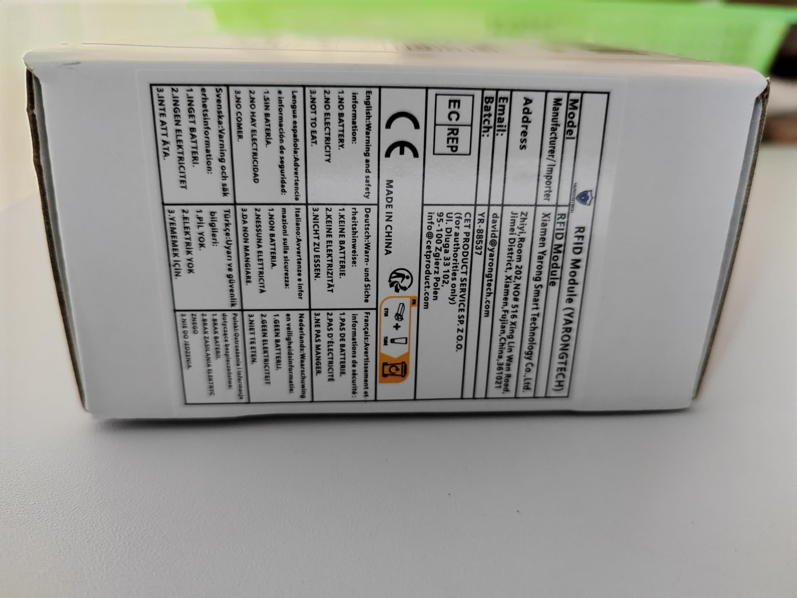 YARONGTECH Scheda RFID 4K 13,56 MHz ISO 14443A chiave bianca (confezione da 100)