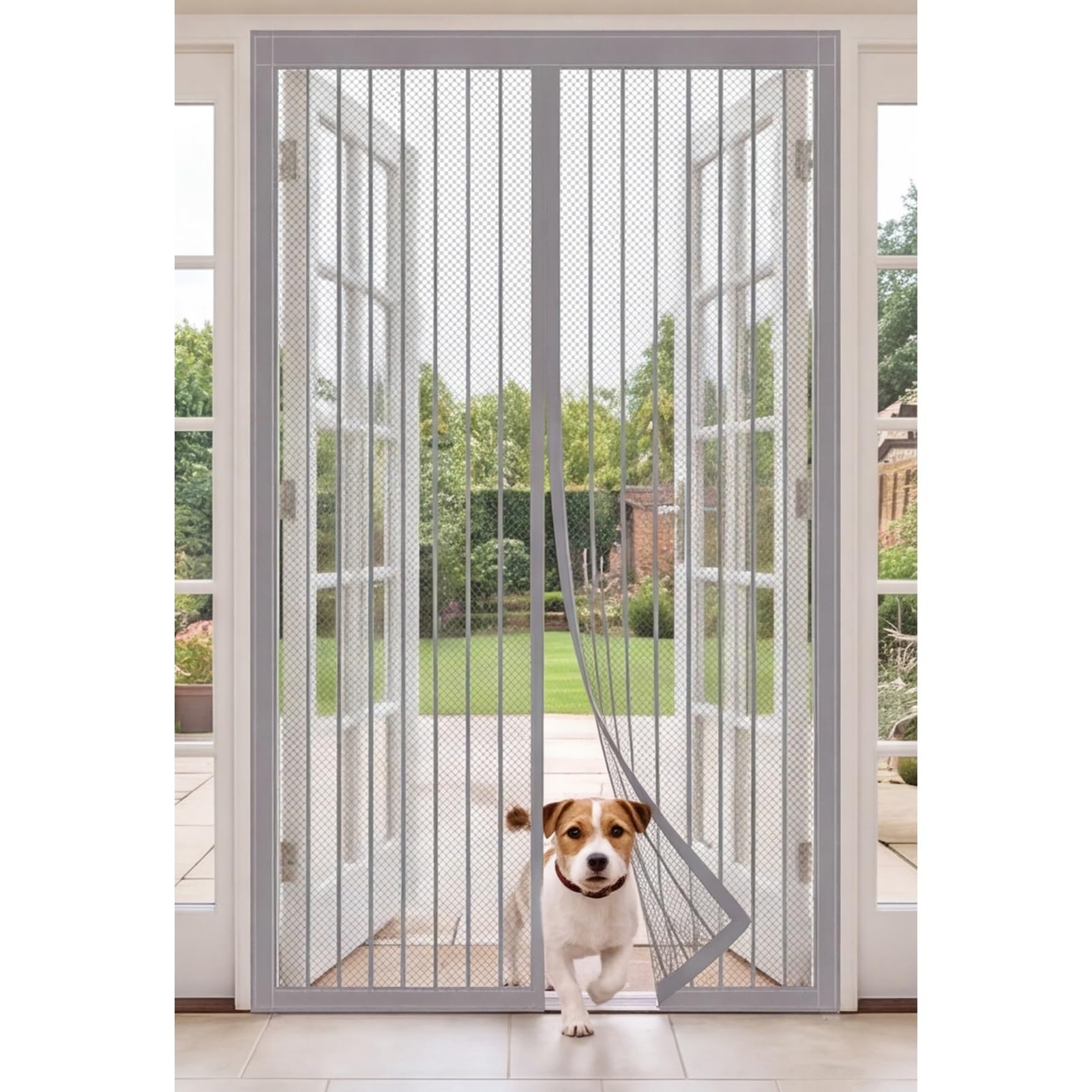 Yxrs Grey Fly Screens Doors 178 X 169 Cm Full Frame Magic Tape Kid And Pet Friendly Fly Insect Screen Door With Powerful Magnets Keeps Bugs Out Easy To Install Without Drilling,