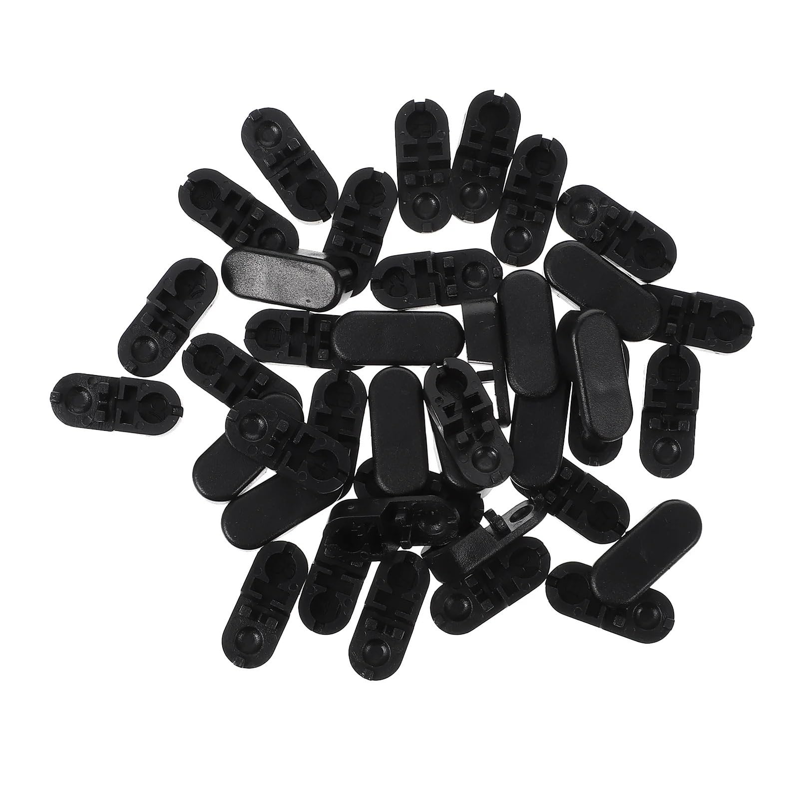 Blinds Pull Cord Connector 60pcs Beaded Connector Adjustable Black Plastic Standard Blind Chain Connectors