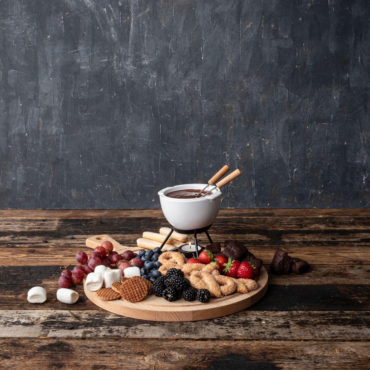 Boska Schokofondue Set Petit Marie - Fondue Schokolade Teelichter - 250 ml Inhalt für 200 gr Seschmolzener Schokolade
