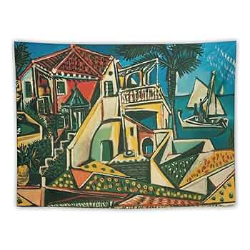 額装品/地中海の風景（パブロ ピカソ） パブロ ピカソ「地中海の風景」額縁4色選択可能 作品証明書 展示