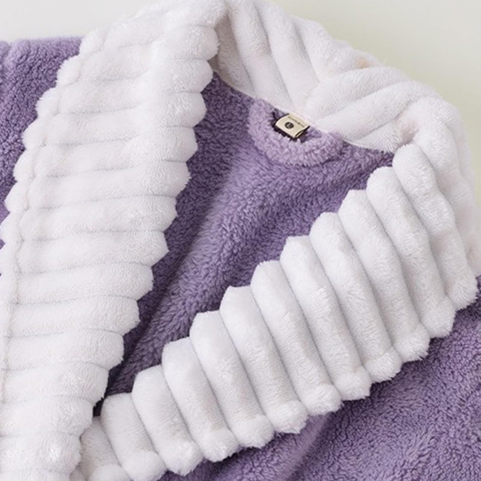 Robe De Chambre Femme Hiver - Peignoir Long d'hiver en Polaire extrêmement Doux à châle Confortable pour Femmes vêtement de détente Chaude et Luxueuse pour Saison Froide