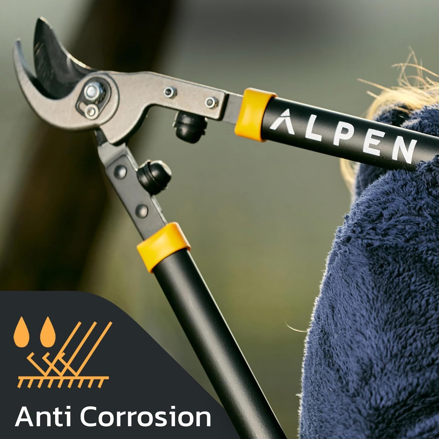 ALPEN Weisshorn 260 Élagueur Bypass 600mm – Coupe-Branches Puissant Ø35mm – Lame SK5 Anti-Adhésive – Poignées Légères en Aluminium – Amortisseurs Confort – Jardinage
