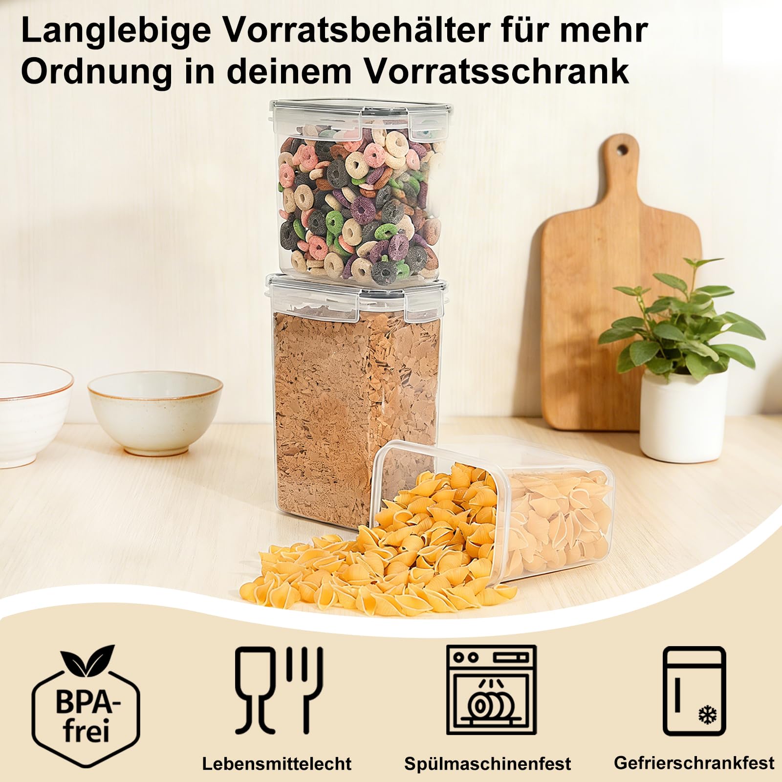 Haushaltszauber Set di barattoli XXL 2026 – 42 pezzi | Contenitori ermetici e contenitori | senza BPA, impilabili e trasparenti | Conservazione alimentare cucina, frigorifero e congelatore