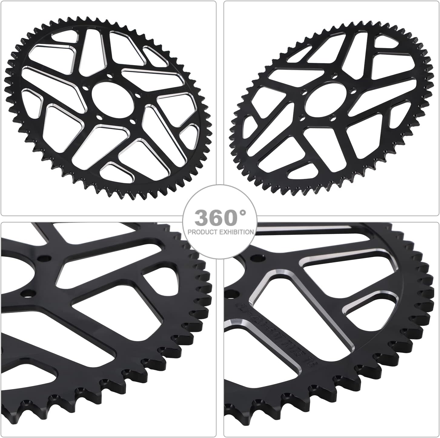 Sprocket for Surron,60T Chain Sprocket for Dirt Bike Sur Ron Light Bee S/Light Bee X/X160/X260/Talaria Sting MX3/Talaria Sting R MX4 - Black