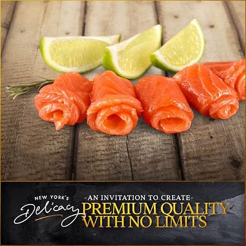 Miniatura 6 de New York's Delicacy Combo de regalo surtido de salmón ahumado gourmet Nova, incluye filetes de salmón atlántico 100% naturales 5 x 4 onzas de