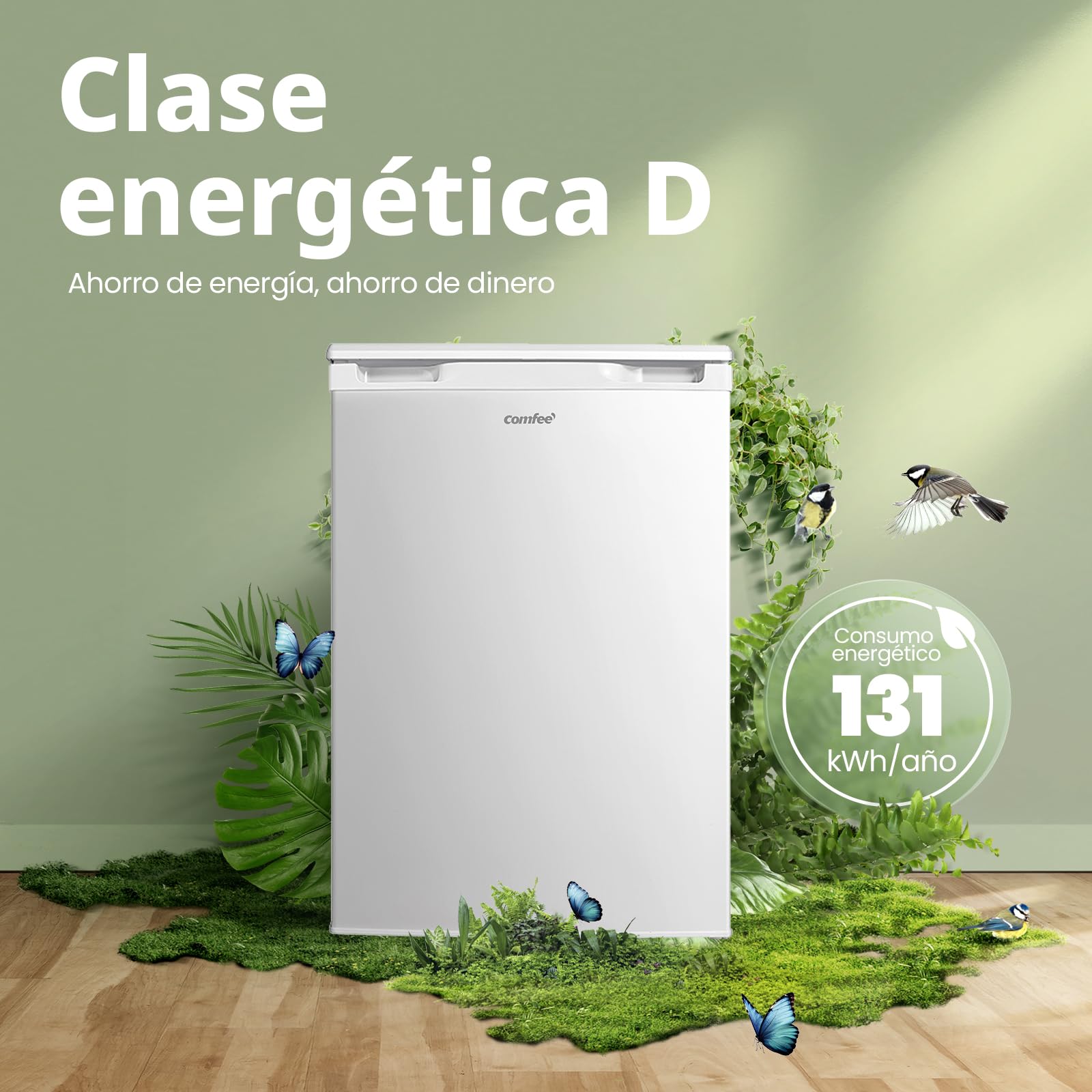 COMFEE' RCU83WH3EU(E) Congelador vertical independiente 88 Litros, 3 cajones, Congelador de gran capacidad, Termostato ajustable, Puerta reversible, Blanco — view 6