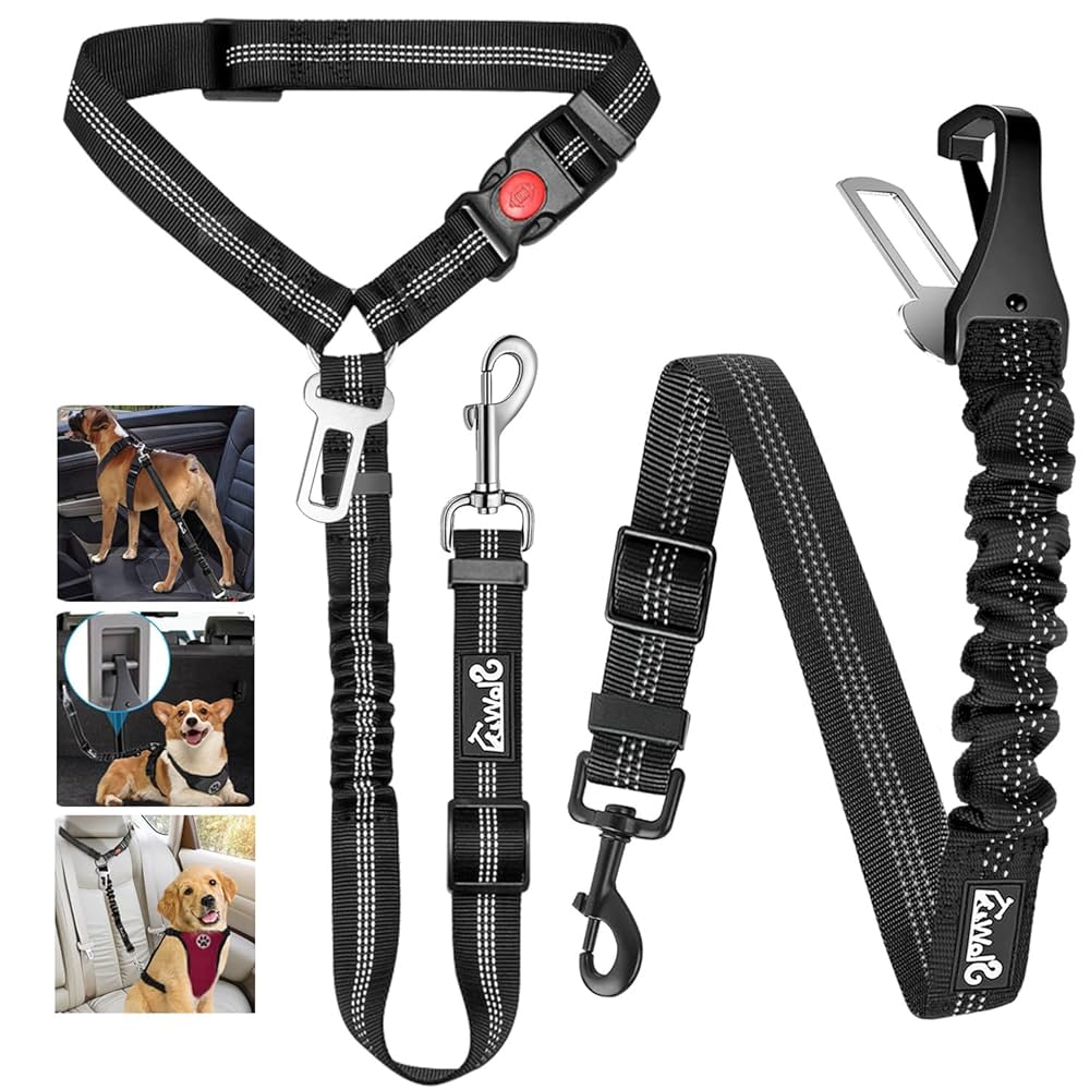 Adjustable Pet Dog Cat Car Seat Belt Safety Leads Vehicle Seatbelt Harness Nylon Car Restraint