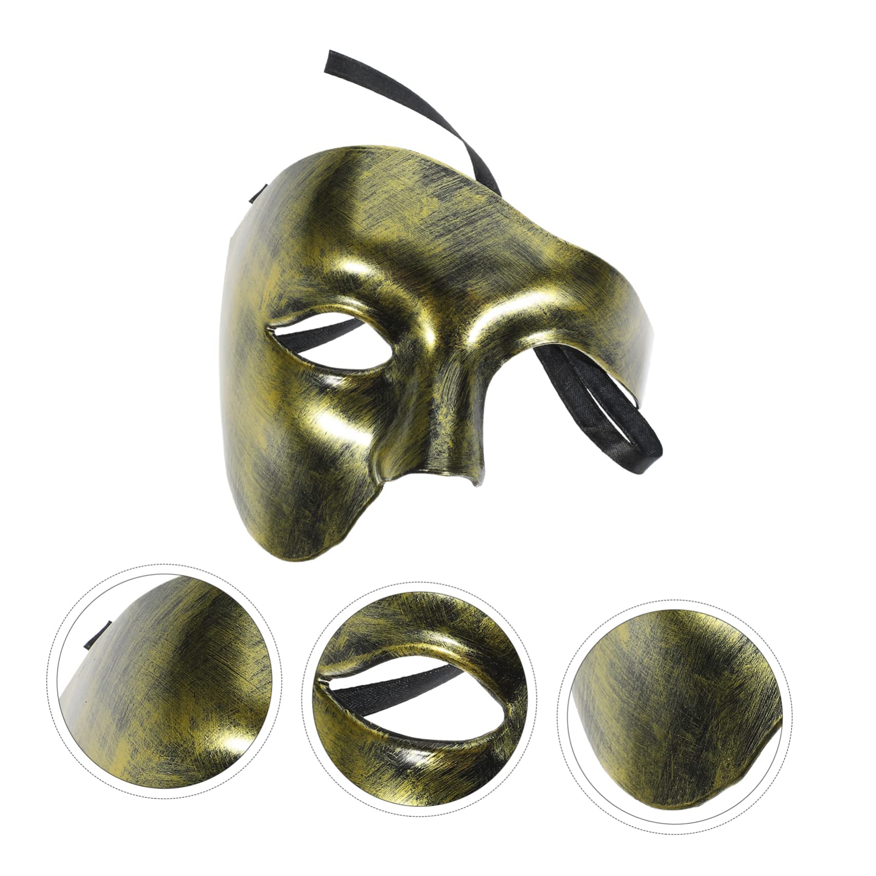 TOYANDONA máscara de media cara un ojo accesorio delicado máscaras de disfraces portátiles Festival de decoración máscara de fiesta multifunción máscara de la mascarada delicada AbS