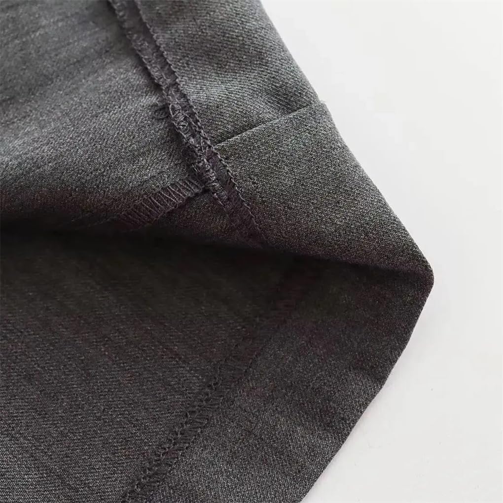 Women's Pleated Wide-Leg Casual Zip-Up Suit Pants
