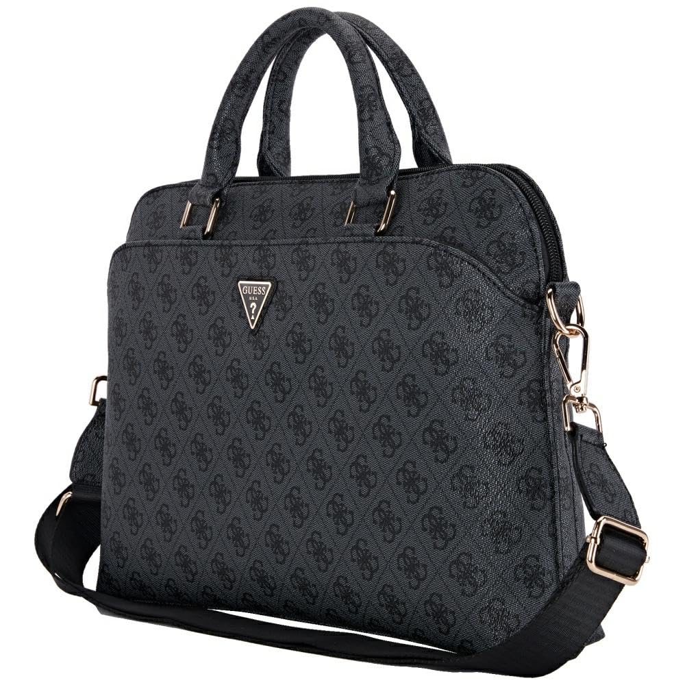 CG MOBILE Guess - Funda para portátil 4G con cremallera y logo triángulo de 15" (Negro), Negro