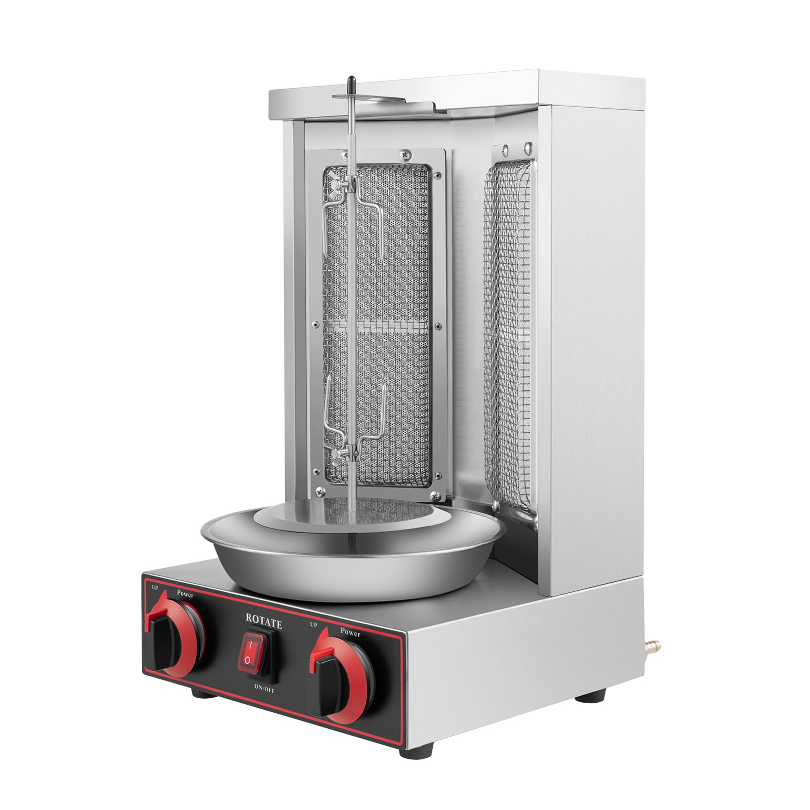 Barbecue à gaz Vertical en Acier Inoxydable Rotisserie Automatique pour Barbecue Cuisine pour Poulet Gyros ou brochettes de Viande Döner/Kebap pour la Maison 3000 W