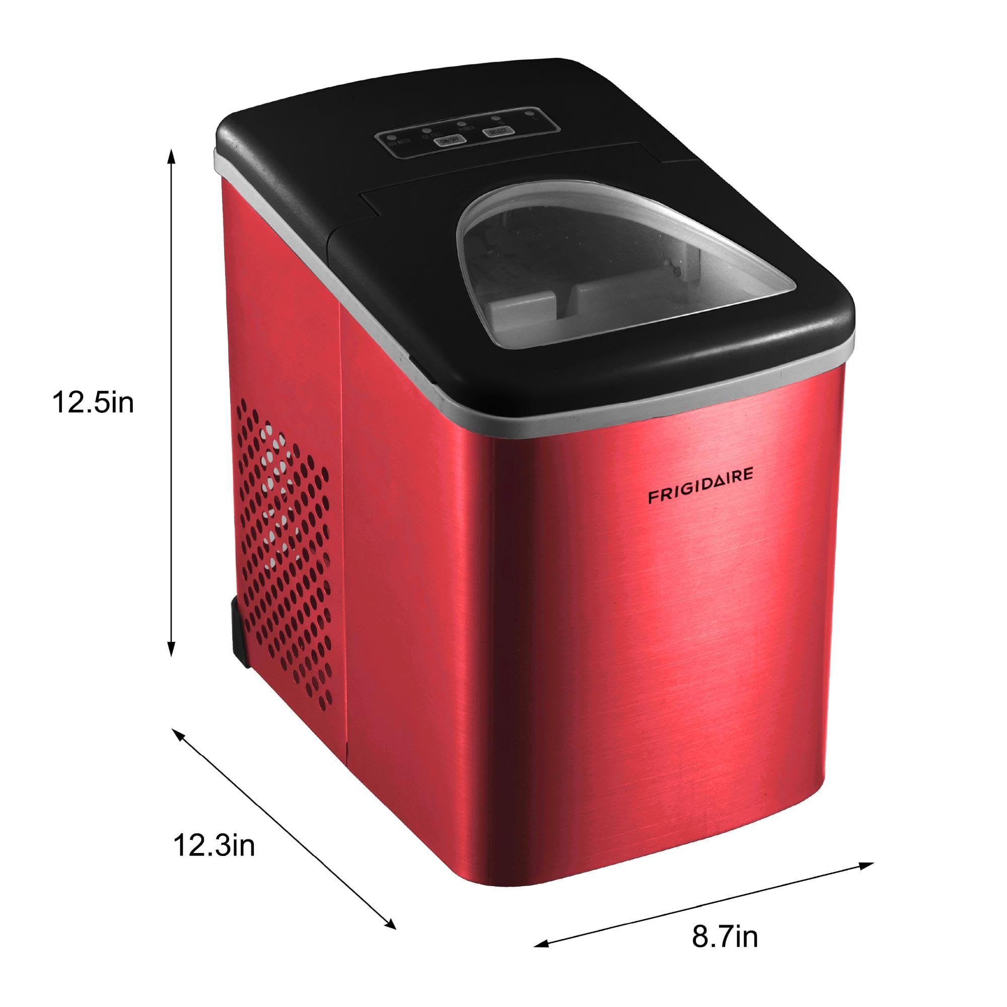 Frigidaire Counter top Portable, 26 lb per Day Nugget Ice Maker Machine (Red Stainless Steel) view 5