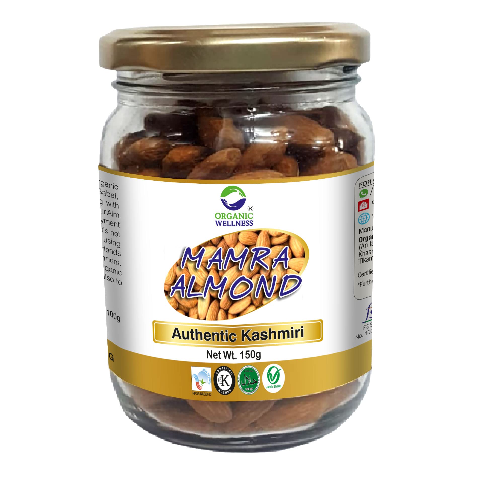 Organic Wellness Dry Fruits Mamra (Kashmiri) Almond | Quality Badam Giri | High in Fiber & Boost Immunity | Real Nuts | Whole Natural Badam (B09MKSWL5V) Amazon Price History, Amazon Price Tracker