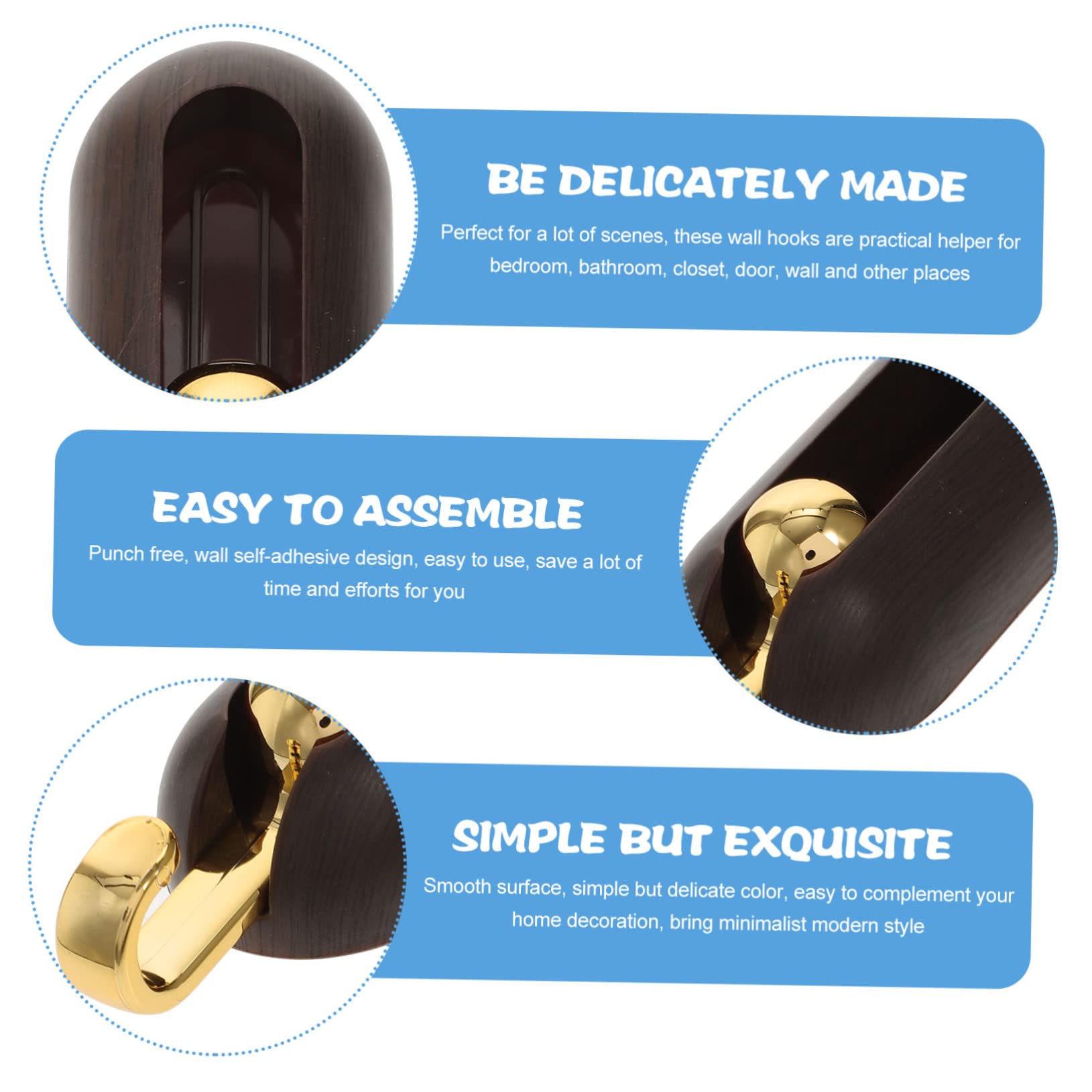 jojofuny 12piezas Ganchos Adhesivos De Pared Para Colgar Toallas Ropa y Sombreros Soporte Resistente Sin Daños La Pared Para Baño y Cocina