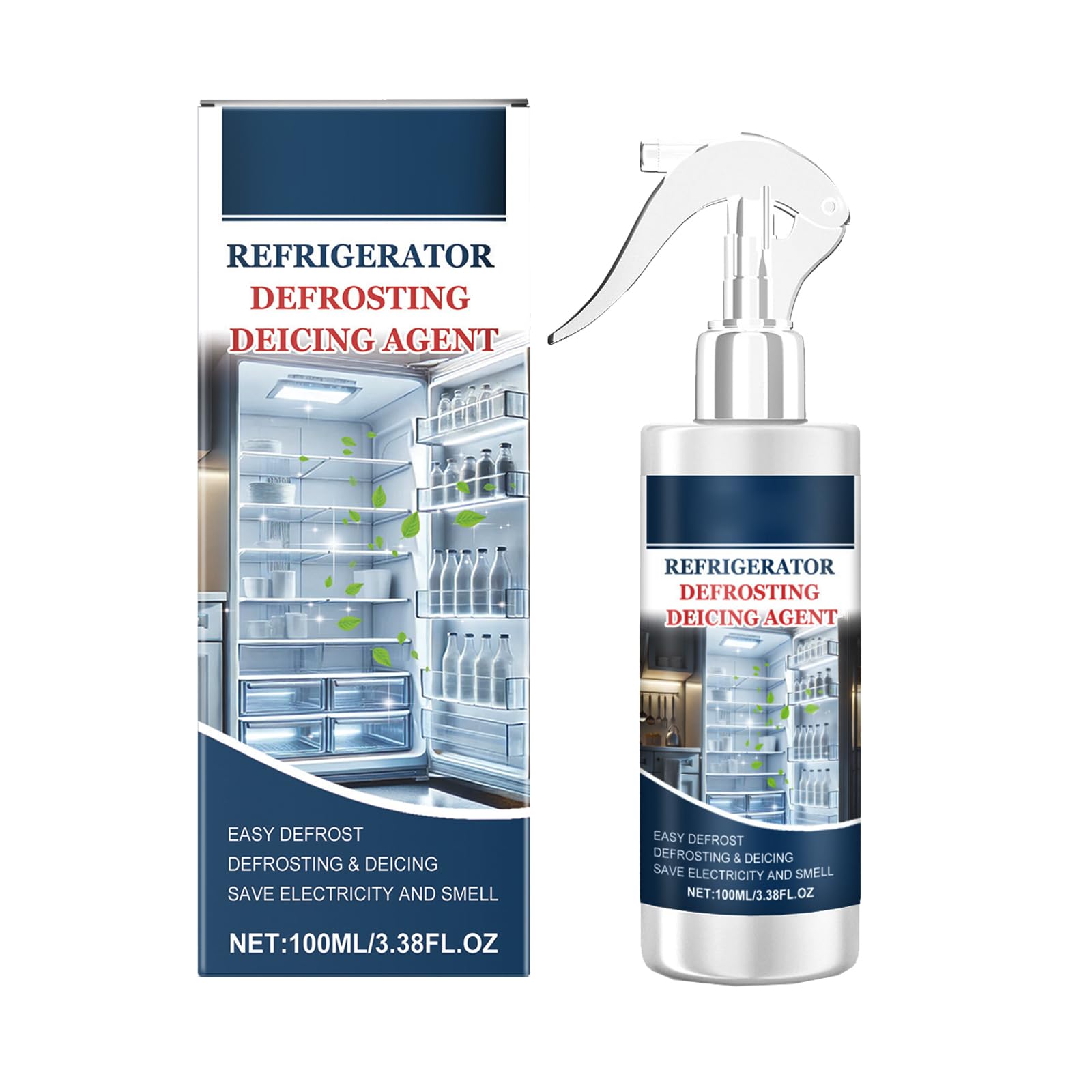 Spray de Dégivrage pour Réfrigérateur,Décongélation de la Glace,Dégivrage Puissant pour Réfrigérateur Congélateur,Dégivrages et Dégivrages Faciles 100ML