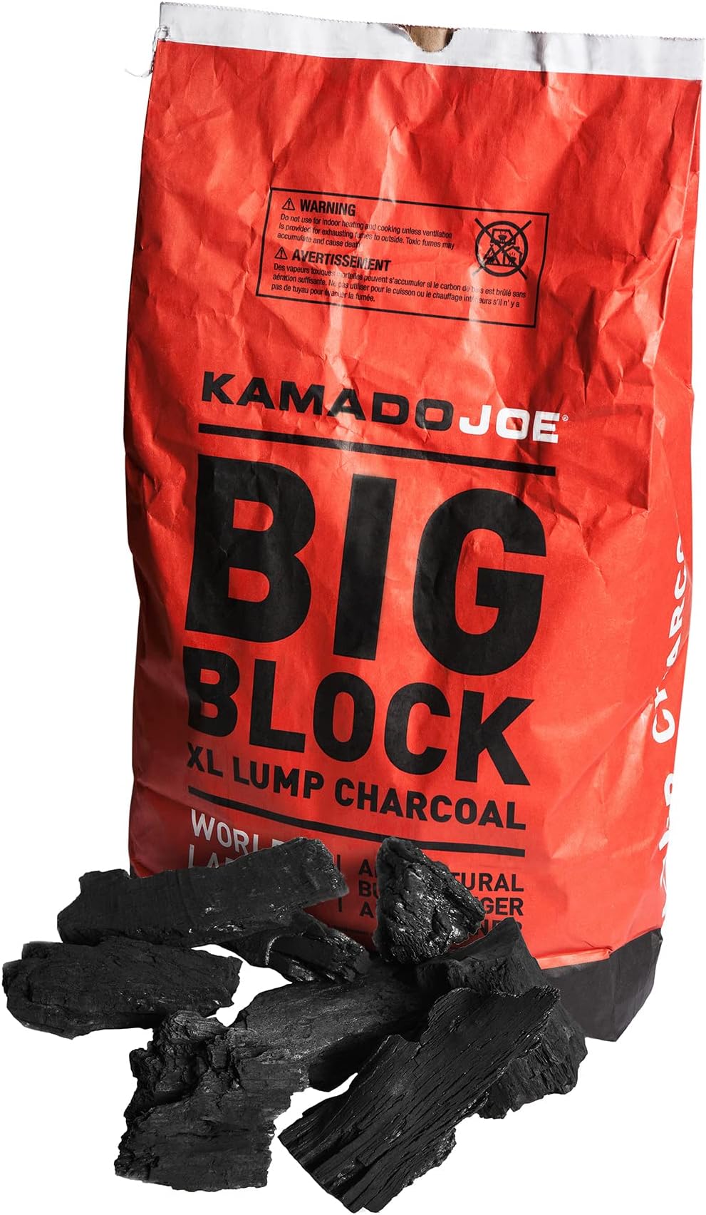 Kamado Joe XL Natural Reusable Lump Charcoal for BBQ, Smoking, Grilling. Long Life Up to 18 Hours, 9.1kg