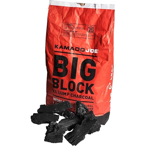 Kamado Joe Big Block XL Premium 100% All-Natural Hardwood Lump Charcoal Reusable Up to Three Times and 18-Hour Burn Times, 1-Pack, 20LBS Model KJ-CHAR