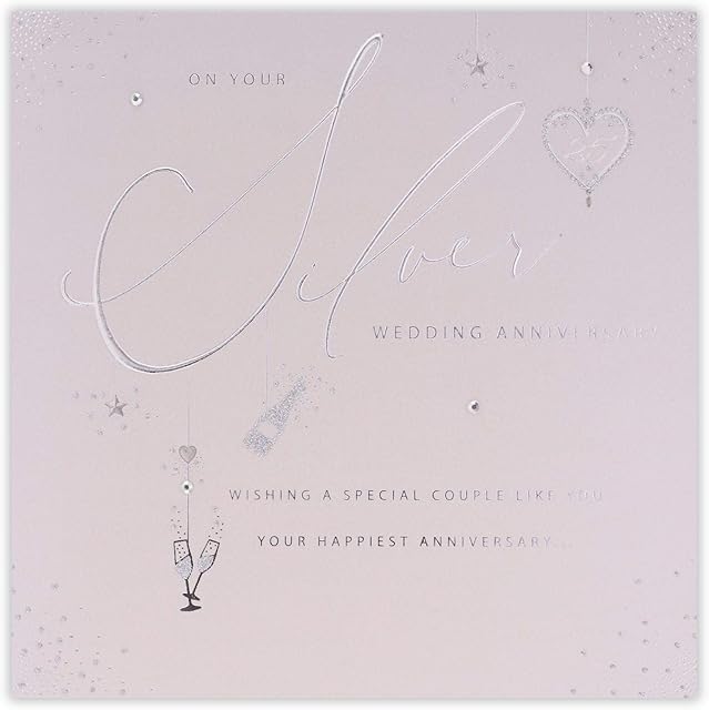 Clintons: Your 25th Anniversary Card, 25th Silver Wedding Anniversary Card, 159x159mm, 1164224