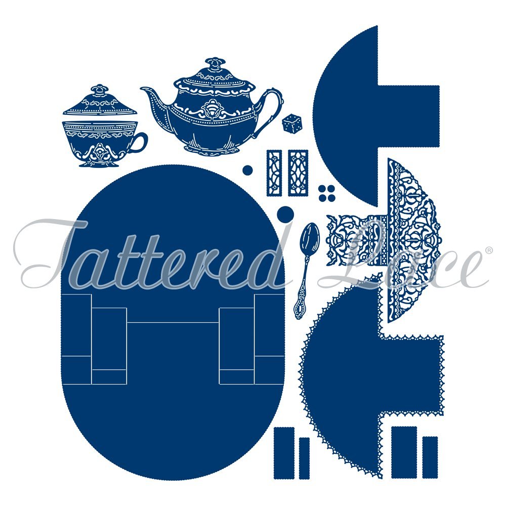 Tattered LaceRocking Stepper Card Die Set - 18-Piece Set - 443990