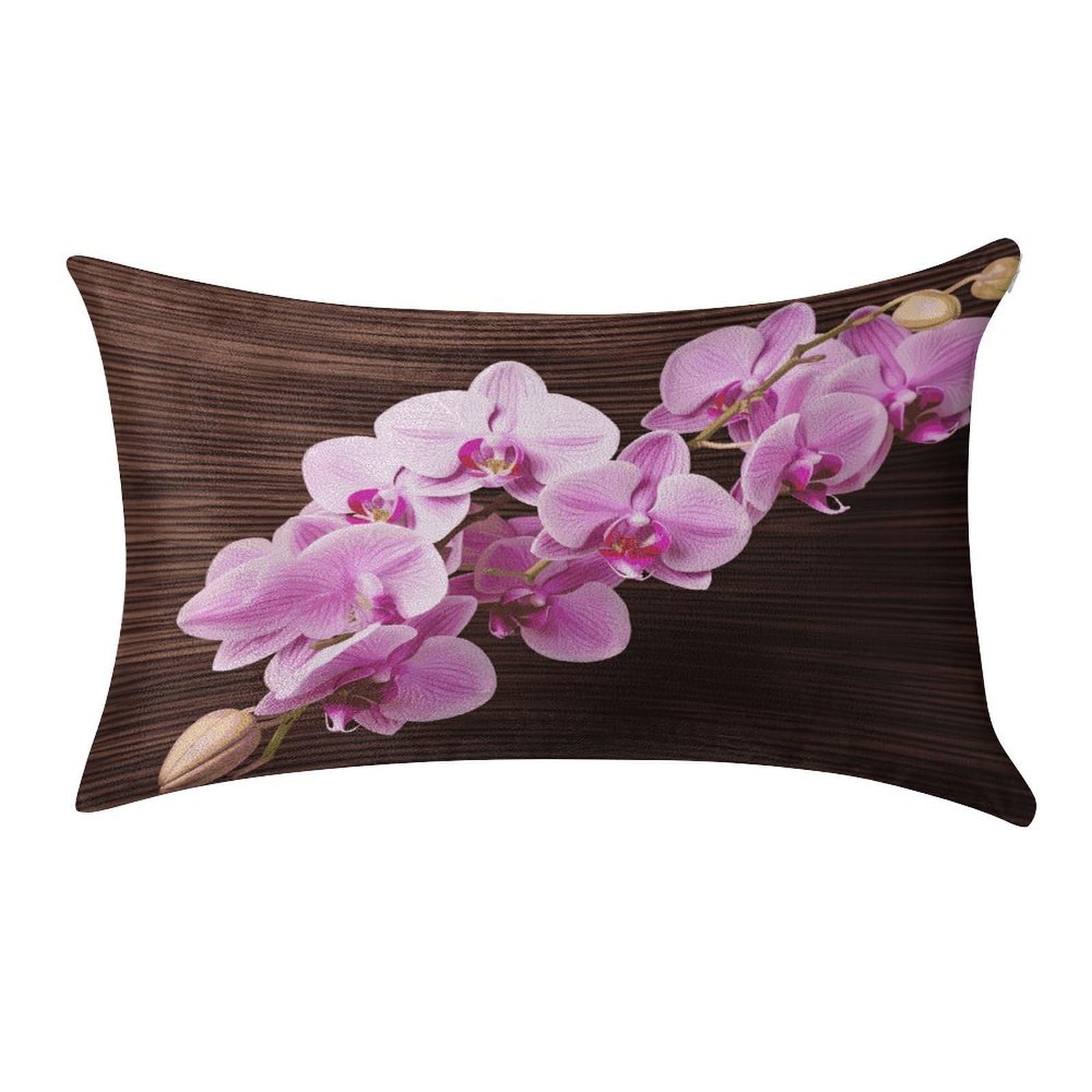 Fekiloot Style Orchid Flower Pillow Covers Home Decor Pillow Cases