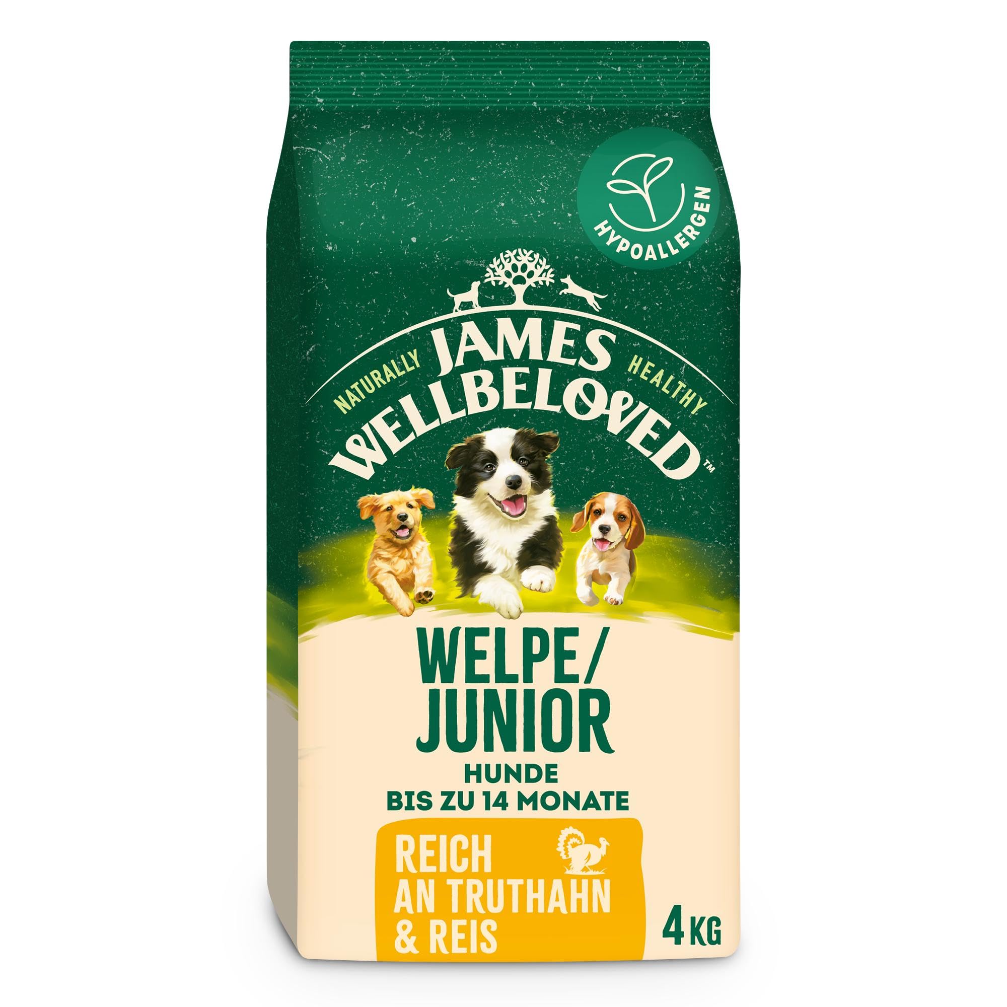 James WELLBELOVED 2kg Hund Welpe/Junior Truthahn & Reis