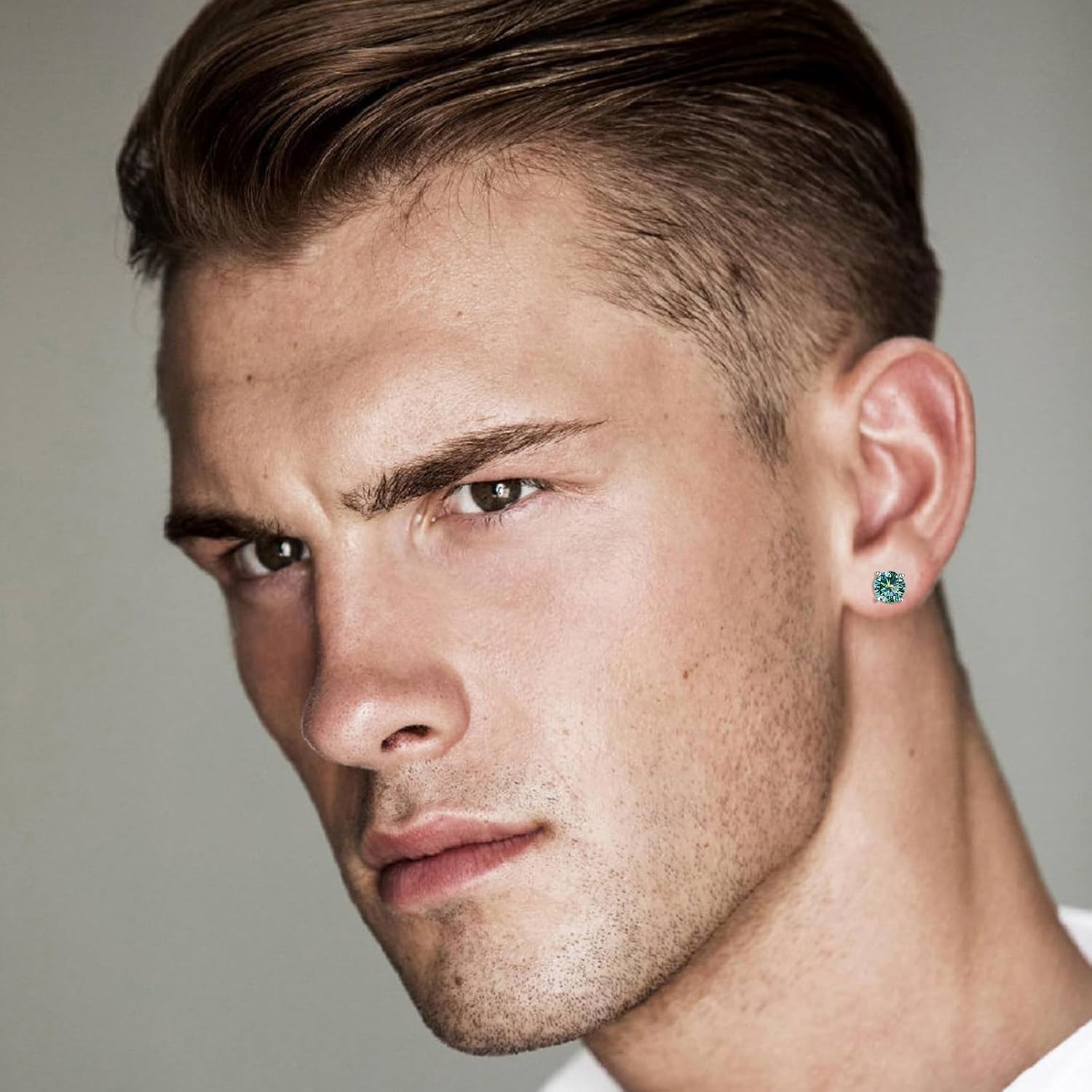 Moissanite Stud Earrings for Men Women, 925 Sterling Silver D Color Screw Back Moissanite Earrings White Gold Hypoallergenic Perfect Jewery Gifts - Image 3