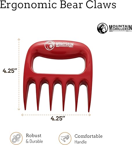 Miniatura 10 de Mountain Grillers garras de oso trituradoras de carne, para barbacoa, carne perfectamente triturada, estas son las garras para carne que necesitas