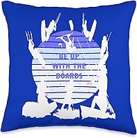 Vista 4 de Kitesurf Gifts and Surf Lover Tees by taiche Kitesurfers Be Up with The Boards Retro Style 12 Throw Pillow, 18x18, Multicolor