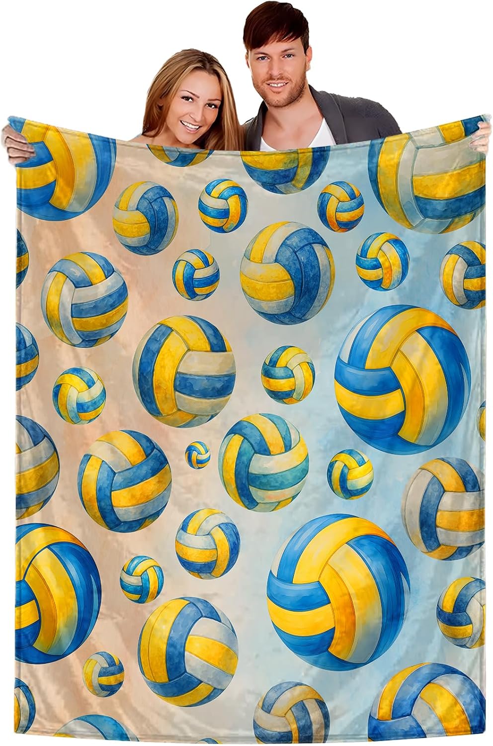 Volleyball Blanket 50x60 – Two-Tone Watercolor, Soft Flannel Fleece Throw Blanket, Cozy Kids Teen Room Decor, Couch Bed Dorm Gift for Player Coach Team - Image 9