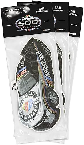 NASCAR - Edición limitada del 75 aniversario - Ambientador automotriz para automóvil - Moonshine Frost (Daytona 500/3-Pack)