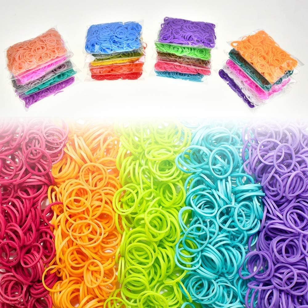 12750pcs Loom Rubber Bands Refill Kit in 26 Color with 500 Clips,6 Hooks, Premium Bracelet Making Kit for Kids Weaving DIY Crafting Gift - Image 4