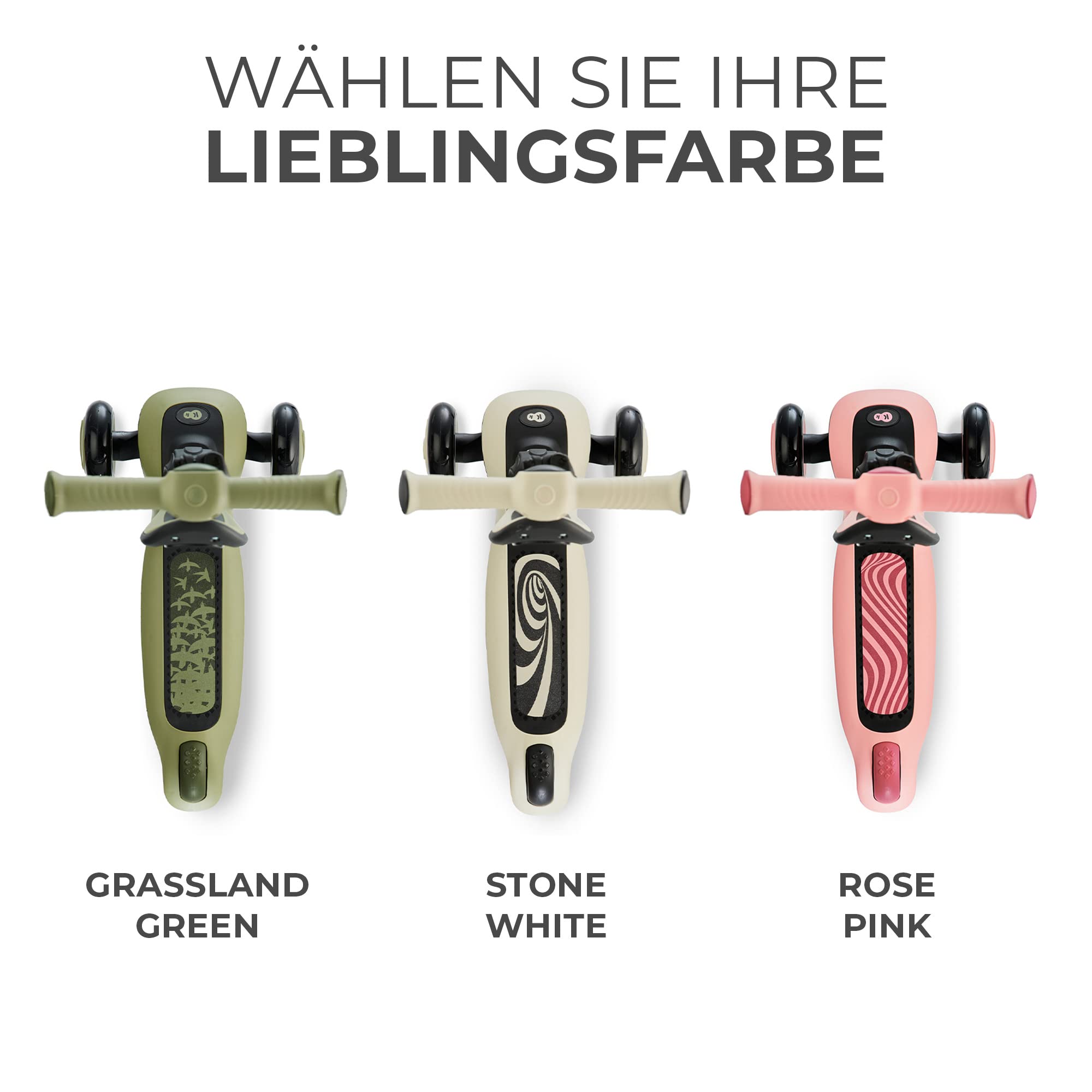 Kinderkraft Halley 2 in 1 Scooter for Kids 1+ Year Old to 50 kg, 3 Wheel Scooter, Balance Bike, Easy Folding, 2 Front Flashing Wheels