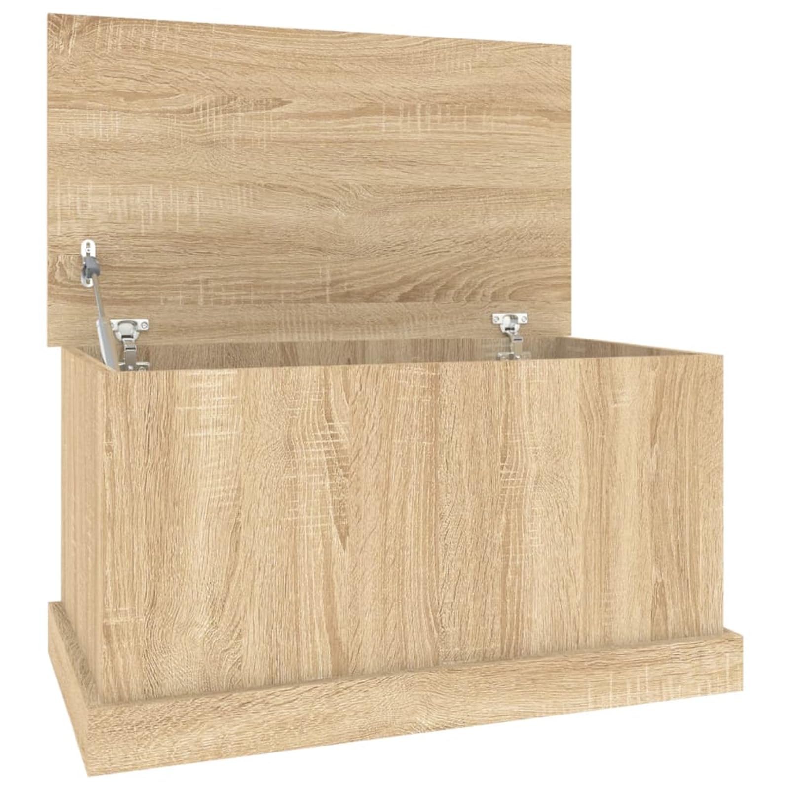 Gecheer Baúl Exterior,Cajas de almacenaje,Arcón Exterior para Jardín, Terraza o Balcón | Baúl Impermeable | Baúl para Objetos y Juguetes Madera 70 x 40 x 38 cm Roble Sonoma