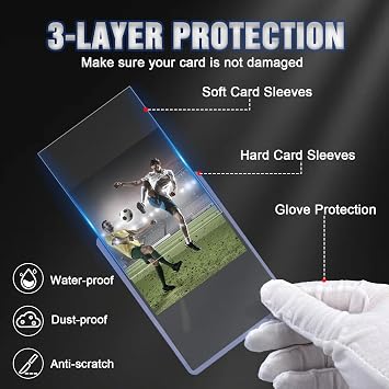 400 Card Sleeves Top Loaders for Cards, 3 x 4 Standard Premium Toploaders Card Holders Hard Plastic Card Protectors for Trading Sports Football Game Cards(200 Toploaders + 200 Penny Sleeves)