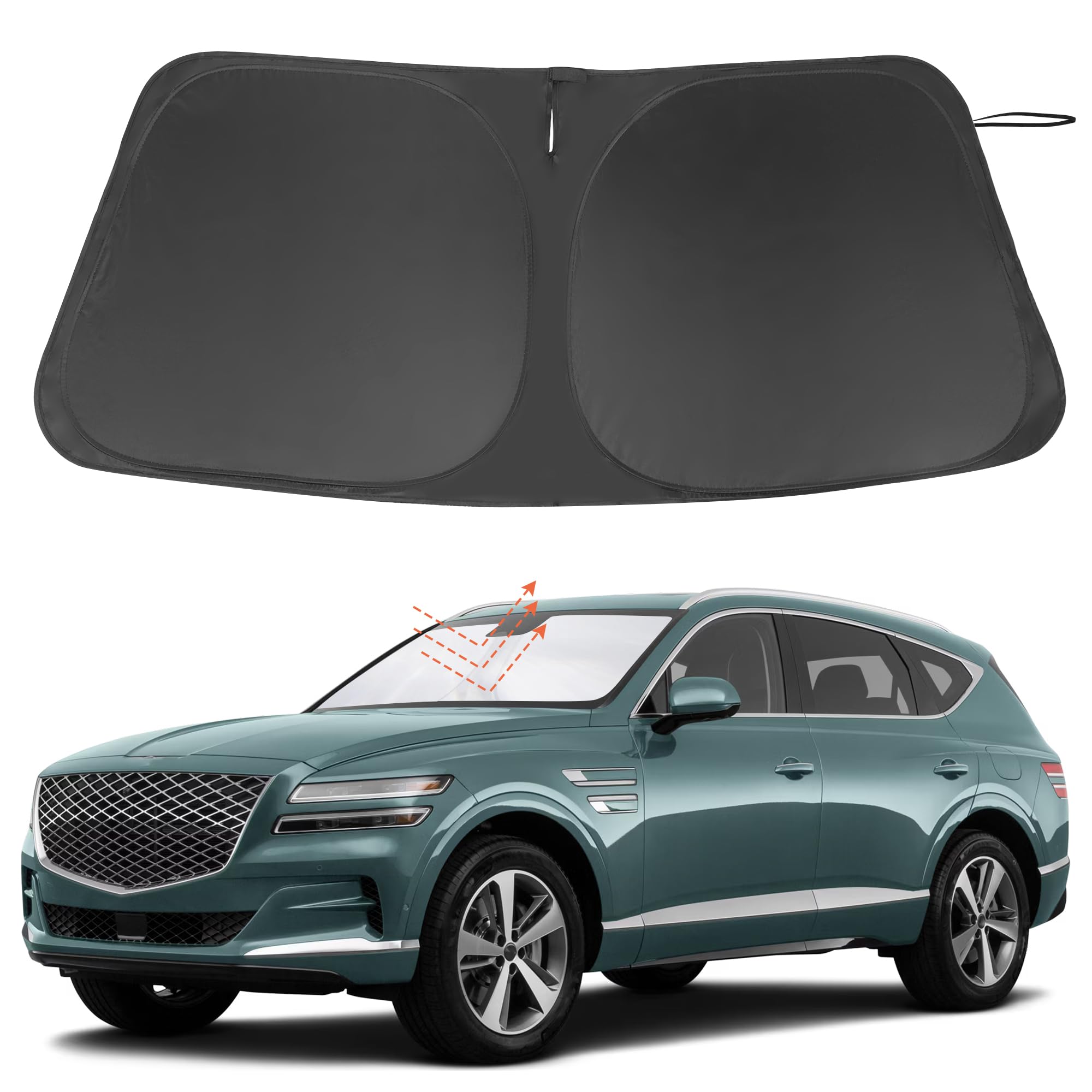 Windshield Sun Shade for 2021-2026 Genesis GV80 Accessories