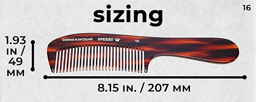Miniatura 3 de #16 Peine de rastrillo de dientes anchos hecho a mano Tortuga Habana Acetato Mango Grande Grueso Cabello Rizado Grueso Desenredar Aseo Aseo