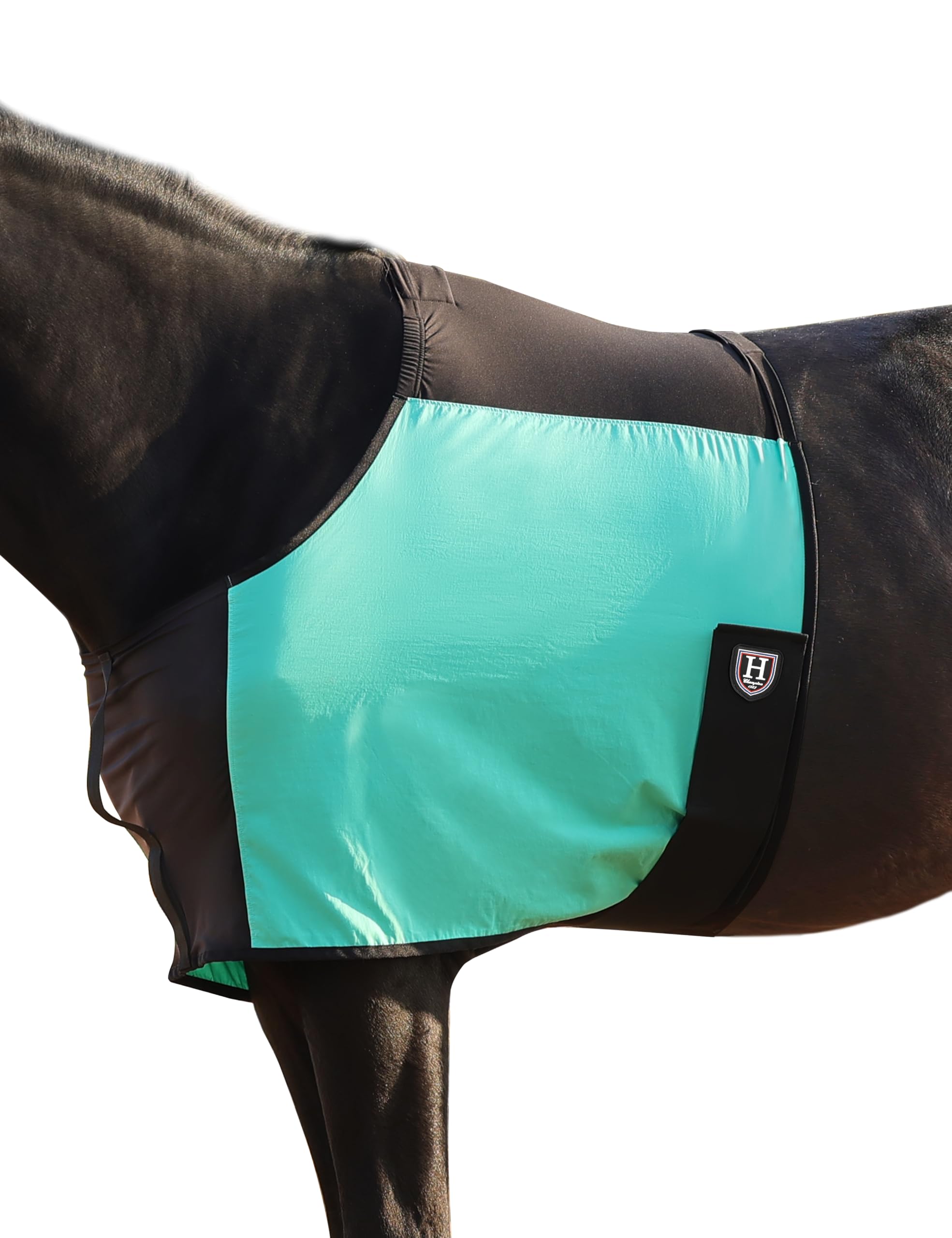 Harrison Howard Sleek Nylon and Stretch Horse Shoulder Guard Lightweight Comfortable Breathable Protective Chest Protector Summer Mint M