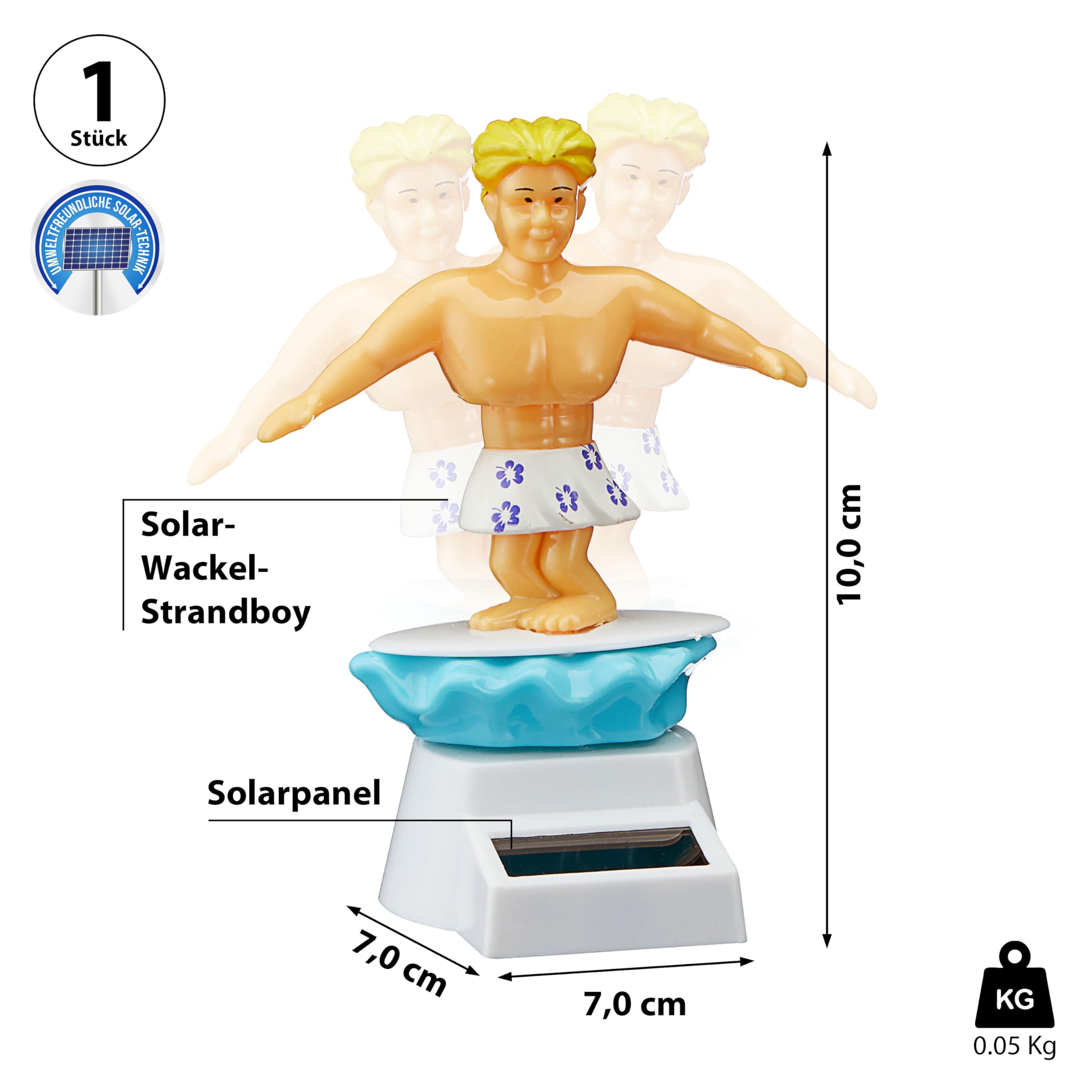 Cepewa Hula Solar Beach Boy Surfer plaża tancerz strój kąpielowy dekoracja samochodu