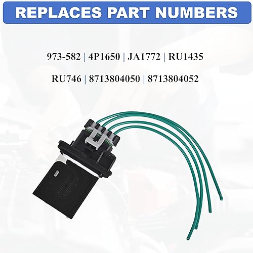 Miniatura 4 de Resistencia de motor de soplador 973-582 compatible con 2005 2006 2007 2008 2009 2010 2011 2012 2013 2014 2015 2016 2017 Toyota Tacoma AC Soplador