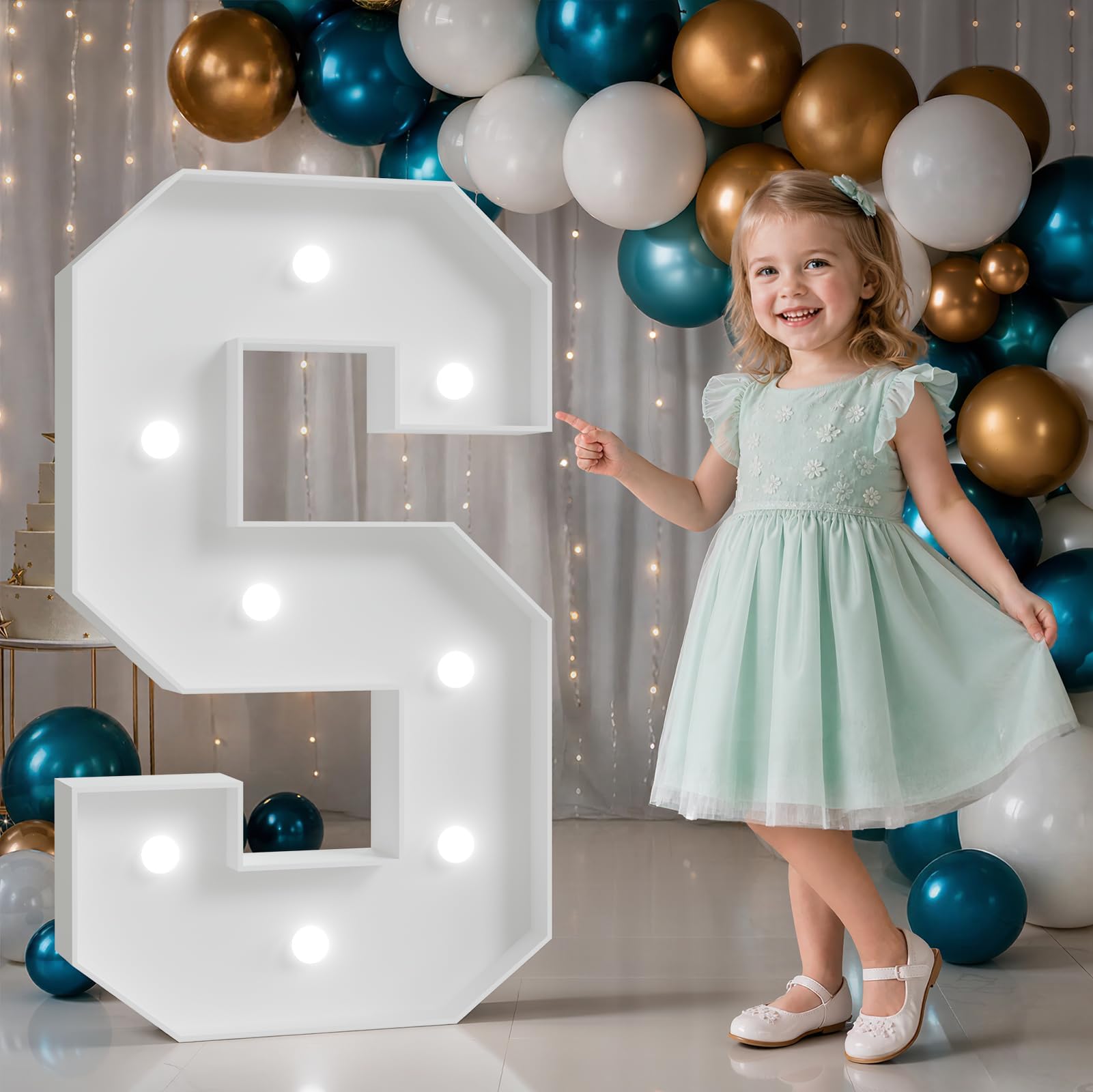 3FT Marquee Letters S, Large Light Up Letters for Birthday Decor