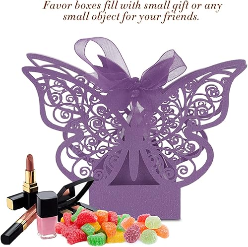 Miniatura 6 de Pocreation Caja de dulces, cajas de regalo, 100 unidades, caja europea, cajas de azúcar y chocolate, decoración de boda, cajas de regalo de boda,